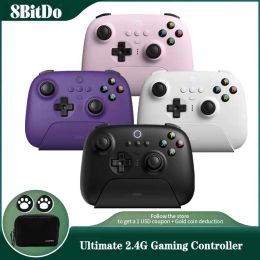 MICE 8BITDO Contrôleur de jeu Ultimate Wireless 2.4G avec quai de charge, Alps Joystick Gamepad pour PC, Windows 10, 11, Steam, Android