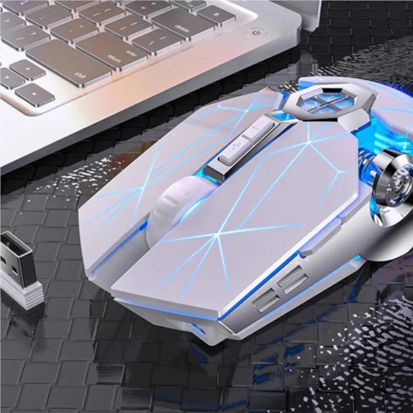 Souris A7 USB Souris sans fil Dispositif d'entrée silencieux RVB Souris silencieuse pour ordinateur portable