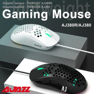 Souris AJAZZ AJ380 RGB souris de jeu filaire 16000 DPI souris réglable 6 boutons souris ergonomique souris d'ordinateur pour ordinateur portable Gamer