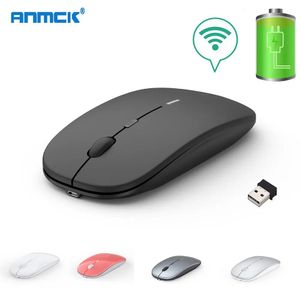 Mice Anmck Bluetooth Mouse Wireless Silent Mouse for Computer Rechargeable Mini Magic Bluetooth Usb Mouse Gaming for Laptop Pc Xiaomi