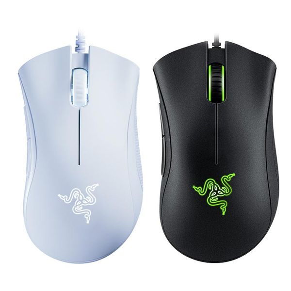 Ratones AoonKen Razer DeathAdder Essential Wired Gaming Mouse Ratones 6400DPI Sensor óptico 5 Botones Independientes para Laptop PC Gamer