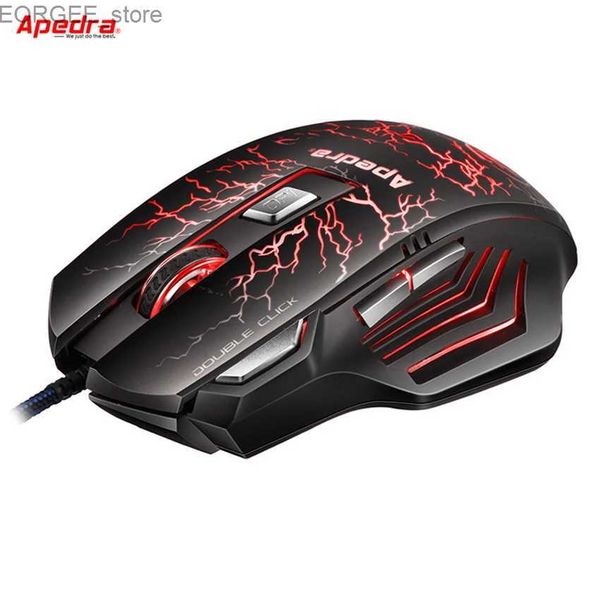 MICE APEDRA PROGRAMMABLE USB WIRED GAMING MONDE 7BUTTONS 3200DPI OPTICAL ORDINATION MONDE GAMER MICE POUR LAPTOP PC GAME LOL CSGO DOTA 2 Y240407