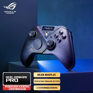 MICE ASUS ROG 2.4G Wireless Raikiri Pro PC GamePad Controladores de juego OLED Conectividad versátil adecuada para Xbox Series X PC Gamer