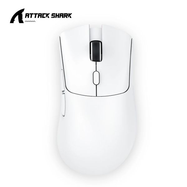 Souris Attack Shark R1 1000Hz Bluetooth Mouse 18000dpi PAW3311 Tri mode Connexion Macro Gaming 231216