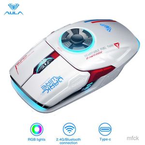 Mice AULA H530 Newest Wireless Mouse four-mode decompress charging gyro mouse rotating esports gaming RGB mouse