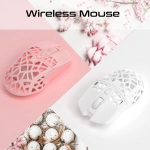 MICE AZZ I339PRO 16000DPI Wireless Gaming Mouse Lichtgewicht Pixart PMW3338 Chip Driver 6 Colors 2.4G LED AANPASSING Oplaadbaar