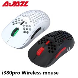 MICE AZZ I380PRO GAMING sans fil souris 10000dpi PMW3325 Capteur à double mode souris rechargeable en nid d'abeille USB Portable pour ordinateur portable pour ordinateur portable