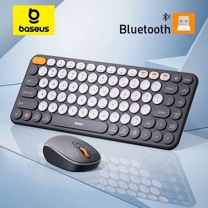 Souris Baseus Mouse Bluetooth Clavier d'ordinateur sans fil et combo avec récepteur USB 24 GHz pour ordinateur portable tablette PC 231030