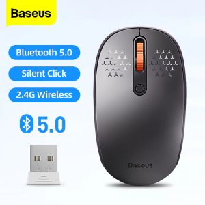 MICE BASEUS MOUSE SOUTION WIRESSE sans fil Bluetooth ergonomic Souris silencieuse pour tablette d'ordinateur portable MacBook PC MUTE MUTE 2,4G Souris sans fil