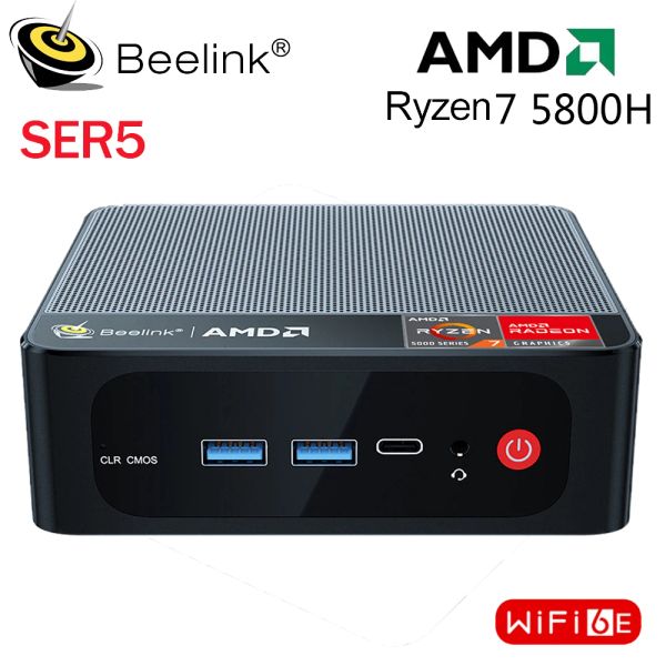 MICE BEELINK SER5 plus AMD Ryzen 7 5800H Windows 11 Mini PC DDR4 16 Go 500 Go SSD WiFi 6 BT5.2 Gaming Computer GTR6 Ryzen 9 6900HX