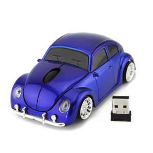 Souris Beetle Car Mouse 2.4G Souris sans fil Ordinateur Souris de jeu Ergonomique Souris optique Mode Mini Potable 3D Souris pour ordinateur portable Pc