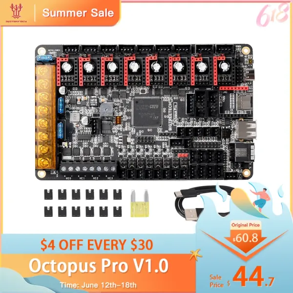 Souris BigtreeTech Octopus Pro V1.0 Imprimante 3D Carte de commande 60V Carte de commande 8 Motor Driver TMC5160 Pro TMC2209 pour Ender 3 Voron 2.4