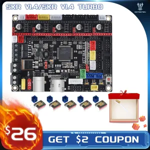 Muizen bigtreetech SKR v1.4 turbo 32 bit moederbord upgrade Skr v1.4 Control Board TMC2209 Driver voor ender3 Cr10 3D -printer TFT35