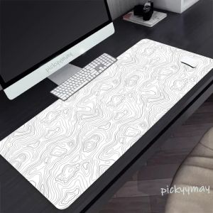 Muizen Zwart en Wit Grote Muismat 100x50cm Computer Mousepad Bedrijf Gaming Mausepad Toetsenbord Mat Bureau Matten Abstracte Kunst