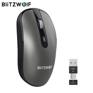 Souris BlitzWolf BWMO3 Souris sans fil 2,4 GHz Souris compatible Bluetooth avec récepteur USB TypeC Ordinateur de bureau PC Accessoires pour ordinateur portable