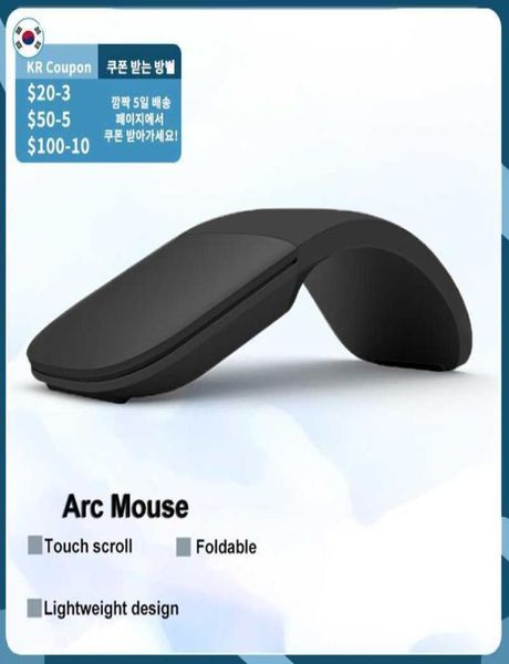 Ratones Bluetooth Arc Touch Mouse inalámbrico plegable ergonómico computadora 3D silencioso láser PC Mause para Microsoft Laptop Surface Go pro4 5886681