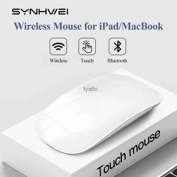 Ratones Bluetooth Mouse para Mac/iPad/iPhone recargable Toque inalámbrico silencioso ultra inalámbrico compatible con tabletas/MacBook Pro/MacBook Air H240407