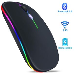 MICE Bluetooth Wireless Mouse RGB Oplaadbare stille MAUSE 2.4G Ergonomische gaming muizen gamer muis voor computer laptop pc -accessoires