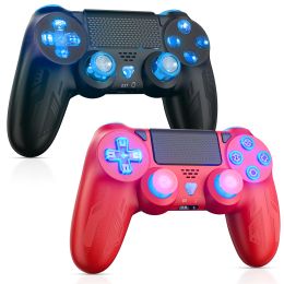 MICE GAMEPADS compatibles Bluetooth pour PS3 pour Contrôleur sans fil PS4 6axis Double vibration Joystick PC Contrôle avec la lumière RVB