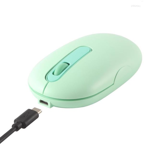 Souris CHUYI souris Rechargeable Ultra-mince 1600DPI 2.4G sans fil Mause mignon muet ergonomique pour ordinateur portable ordinateur de bureau cadeau de bureau