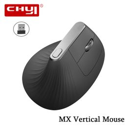 Muizen chyi draadloze verticale muis ergonomische kantoorcomputer gezonde gaming USB optisch voor laptop pc desktop rechterhand 230821