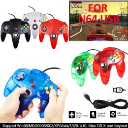 MICE Classic Controller Wired N64 Joystick for Nintend N64 Game vidéo USB Wired Gamepad N64 pour l'ordinateur portable Windows PC / Mac