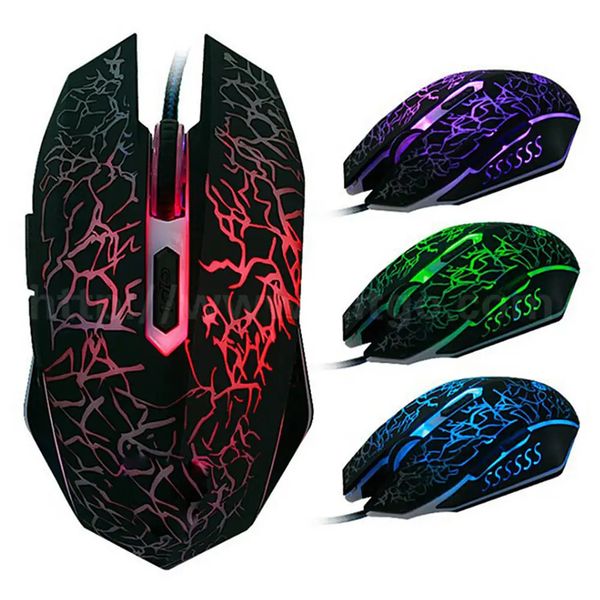 Souris Souris de jeu d'ordinateur LED colorée professionnelle ultra précision adaptée à la souris de jeu Dota 2 LOL ergonomique 2400 DPI souris filaire USB 231101