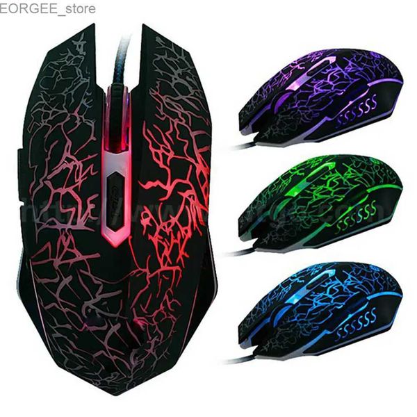 Souris coloré d'ordinateur LED de jeu souris professionnelle ultra précision adaptée à dota 2 lol jeu souris conçue ergonomiquement 2400 dpi souris filaire USB y240407