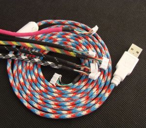 Rates Cables de ratón de paracord Mice Escudo magnético Soft para Microsoft IO1.1 Tiburón IE3.0 Conector de la computadora Pies libres 1200dpi 2m