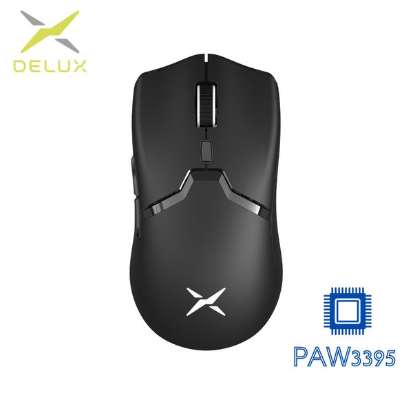 Souris Delux M800 PRO PAW3395 Souris Gaming Sans Fil 72g Filaire Programmable Ergonomique 26000 DPI Type C Rechargeable Pour Windows Mac 230808