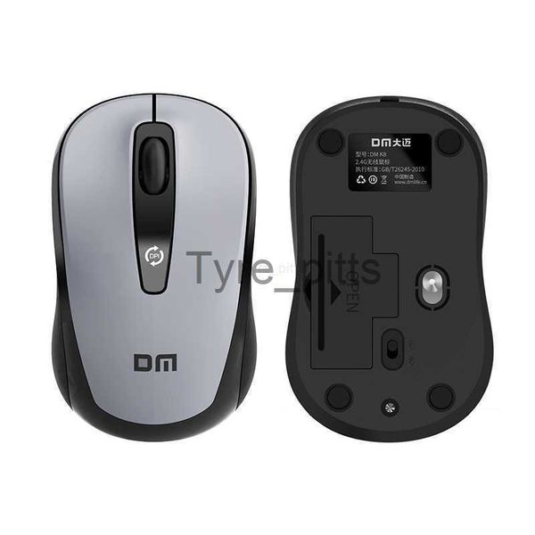 Mouse DM K8 Mouse wireless 2.4GHz Mouse ottico ergonomico per computer portatile Ricevitore USB Mouse da gioco per ufficio per PC Lap X0807