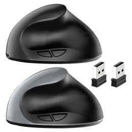 Muizen Ergonomische verticale muis 2,4GHz verticale WirelessMouse Draadloze verticale muis voor meerdere apparaten voor desktop en laptop