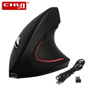 Souris ergonomique verticale sans fil souris rechargeable de jeu à main droite souris de jeu à gauche USB Gamer optique Mause pour ordinateur portable PC ordinateur