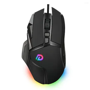 Souris ergonomique souris de jeu filaire 7200 DPI USB ordinateur Gamer RGB 8 touches DM502 Mause pour ordinateur portable PC