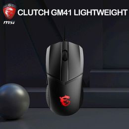 Muizen Ergonomische Bedrade Gaming Muis MSI GEAR CLUTCH GM41 LICHTGEWICHT Vijf Knoppen Usb RGB Voor Laptop PC Gamer Desktop Nieuwe