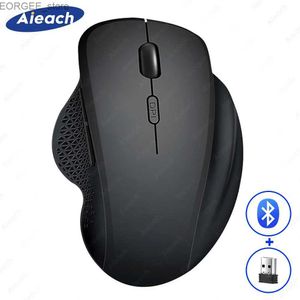 Souris Ergonomic Wireless Bluetooth Mouse 2 Connexion de l'appareil (Bluetooth ou USB) adapté à PC ordinateur portable iPad Mac Mouse Y240407