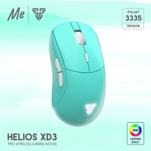 MICE FANTECH Youth Series 2.4G MONDE WIRESSE SOUTIEN XD3 MINT GREENS PROFESSIONNEMENT MONDE PIXART3335 16000DPI 1000HZ RVB pour les joueurs PC