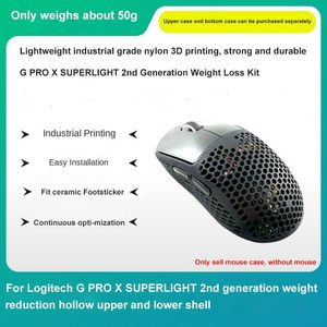 Muizen voor Logitech G Pro X Superlight 2Generation Gewichtsverlies Diy Modified Lichtgewicht Gaming Mouse Shell Bottom Shell 3D -printkit