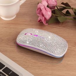 MICE G32B RHINESTONE CRISTAL CRISTAL MODE sans fil Mode 2in1 Bluetooth 5.0 + 2,4 GHz 1600DPI Souris