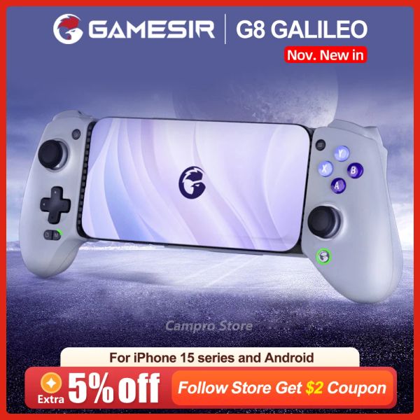 MICE GAYIR G8 Galileo Type C GamePad Mobile Phone Controller avec Hall Effect Stick pour iPhone 15 Android PS Remote Play Cloud Game