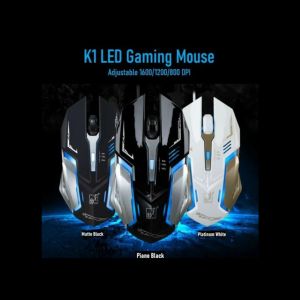 Souris Gaming Mouse LED Respiration Feu 4 Bouton Silencieux USB Filaire 1600 DPI Ordinateur Portable PC