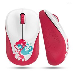 Mice Girl Cute Cartoon 1500 DPI Inalámbrico Receptor de computadora Mini Mouse para PC LaptopMice MiceMice