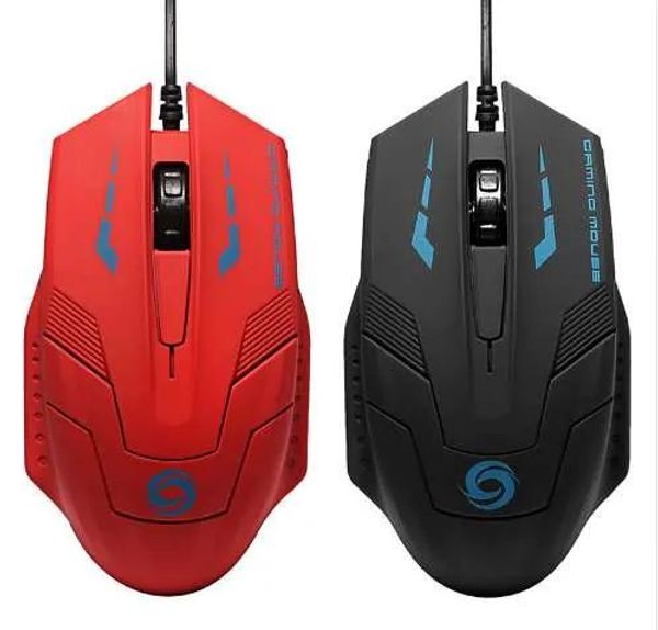 MICE de haute qualité 2400dpi ajusté USB USB Optical Gaming Mouse Professional Game Souris pour PC Office Computer Office Black Red 2 Couleurs