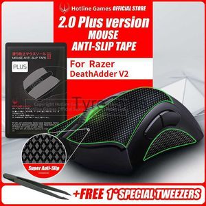 Mice Hotline Games 2.0 Plus Mouse Anti-Slip Grip Tape pour Razer DeathAdder V2 Grip Upgrade Évacuation de l'humidité Prédécoupé Facile à appliquer X0807