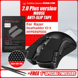 Souris Hotline Games 2.0 Plus bande antidérapante pour souris Razer DeathAdder V2 X HYPERSPEED évacuation de l'humidité, prédécoupée, facile à appliquer