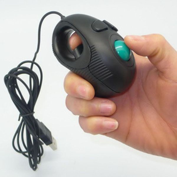 Souris HS01 souris filaire nouveau doigt tenu dans la main 4D USB Mini souris Portable Trackball souris filaire souris pour PC ordinateur Portable accessoires