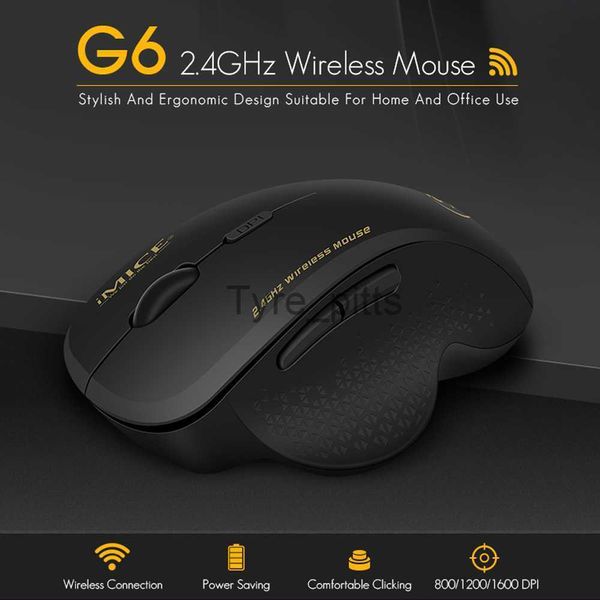 Souris iMice souris sans fil ordinateur 2.4 Ghz 1600 DPI souris ergonomique économie d'énergie souris optique USB PC souris pour ordinateur portable X0807