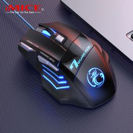 Souris iMICE X7 7D USB filaire souris de jeu 2400DPI souris d'ordinateur optique pour ordinateur portable souris ergonomique Led lueur lumière souris de jeu