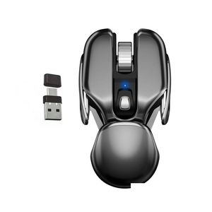 Ratones Inphic Px2 Ratón inalámbrico con USB Tipo C Receptor 2 en 1 Recargable Silencioso Clic Óptico Inalámbrico para computadora portátil PC Libro de computadora OT7IW