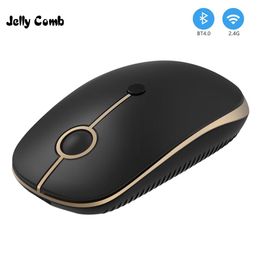 MICE Jelly Peigl 2.4G USB Wireless Mouse pour ordinateur BluetoothCompati Mouse pour iPad ordinateur portable 2400 DPI Gaming Mouse Souris